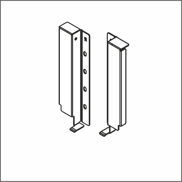 Крепление задней стенки h 178 Dragon Pro темно-серый  (TB03031, Е30) 