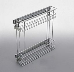 CARGO MINI 150мм, двухуровневое  бок.  90 градусов, хром глубина  460 РТJ009l-1 с доводчиком 