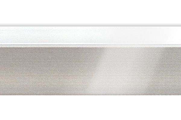 Кромка глянец белый /серебро 22*1 ПВХ 3Д