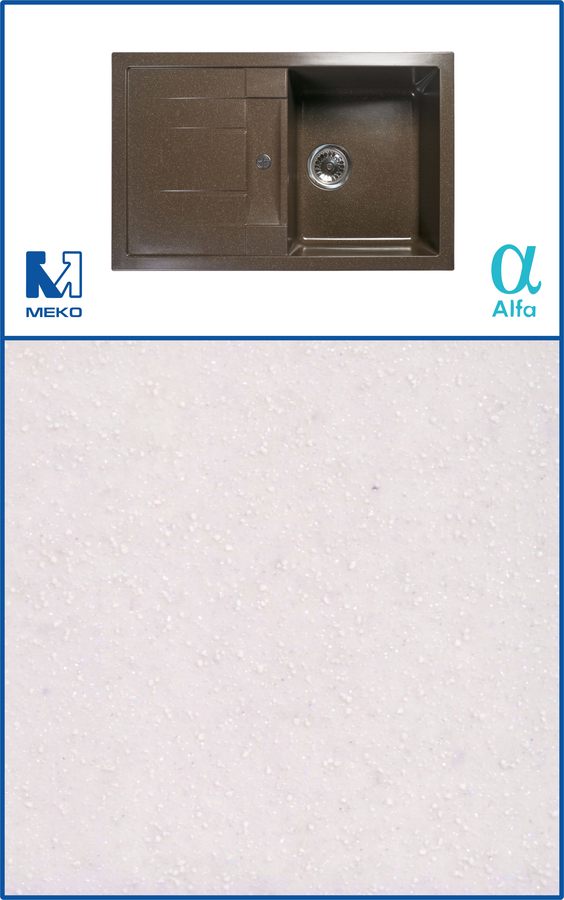 Мойка камен. 775*495-190, 3, 5" "Белый" б/сиф.  (06) 