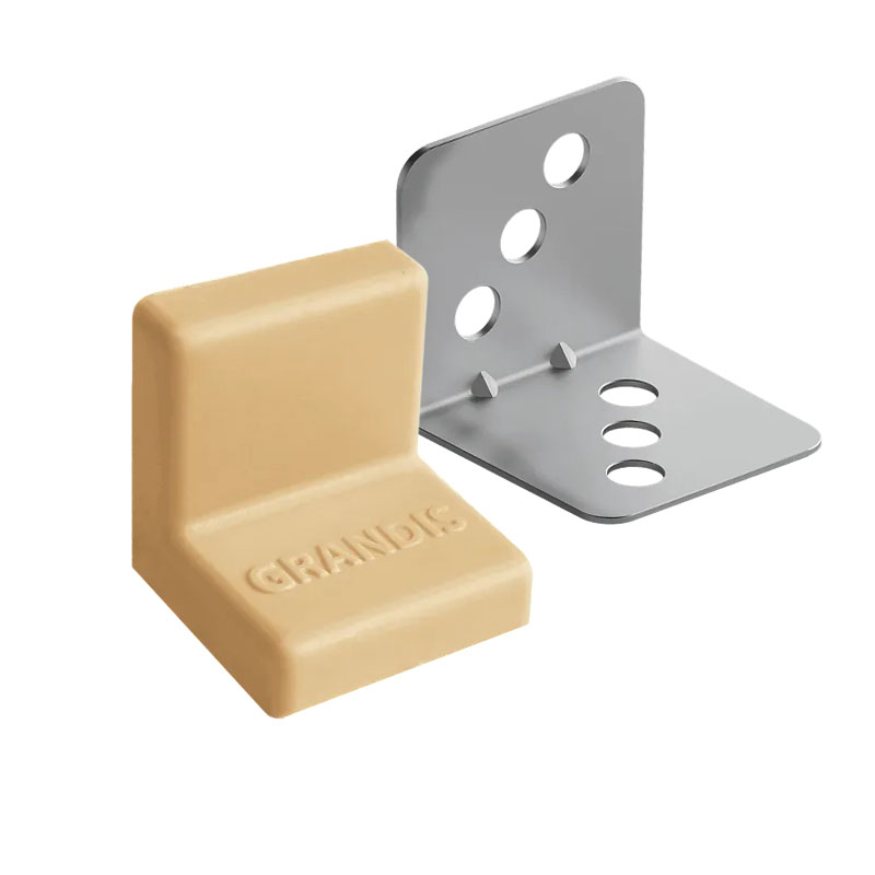 Уголок крепежный металл. с пластиковой крышкой GRANDIS (25х25х25) груша Уголок крепежный металл. с пластиковой крышкой GRANDIS (25х25х25) груша