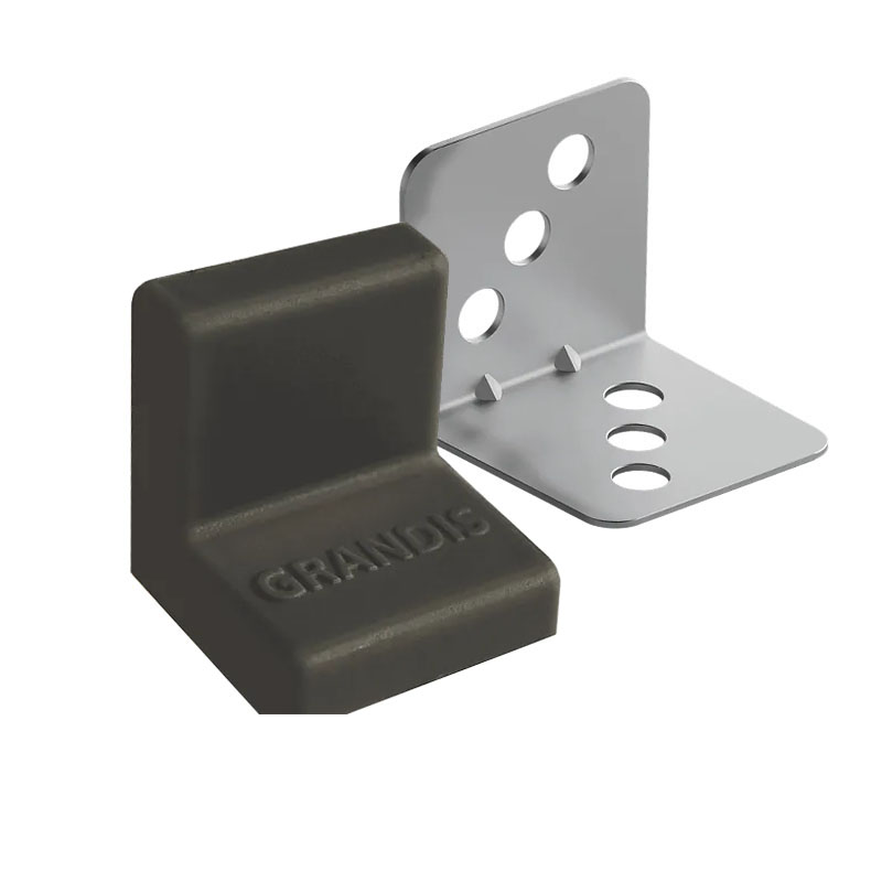 Уголок крепежный металл. с пластиковой крышкой GRANDIS (25х25х25) черный Уголок крепежный металл. с пластиковой крышкой GRANDIS (25х25х25) черный
