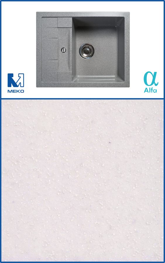 Мойка камен. 610*495-190, 3, 5" "Белый" б/сиф.  (05) 