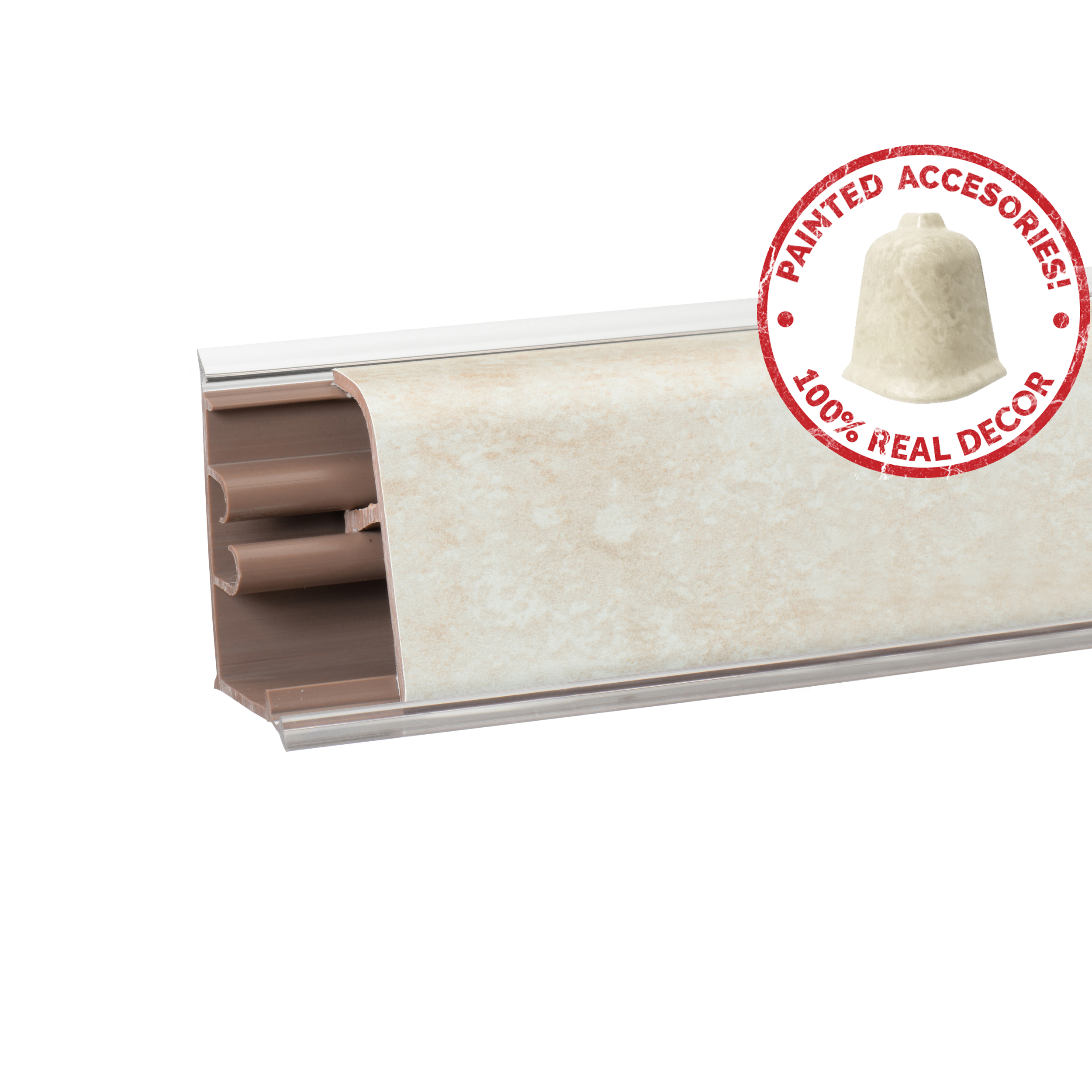 Плинтус LB38 Слоновая кость  (109М)  6137  (фурнитура 338)  Korner 3м