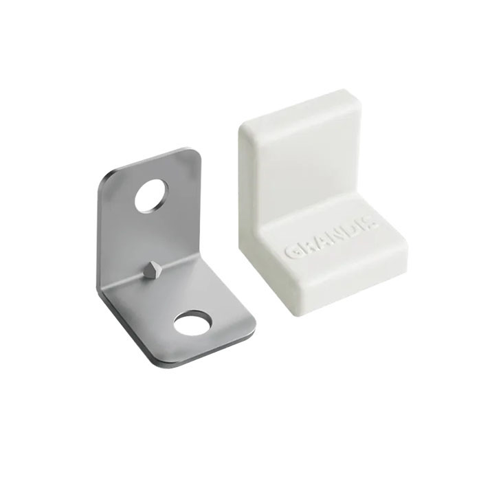 Уголок крепежный металл. с пластиковой крышкой GRANDIS (20х20х16) белый Уголок крепежный металл. с пластиковой крышкой GRANDIS (20х20х16) белый