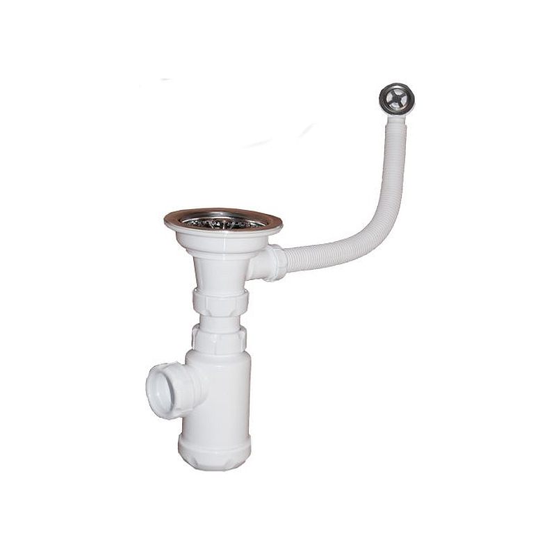 Сифон GRAND 3 1/2" эконом с кругл. перелив. и винтом (С. H. 370-12-01) 