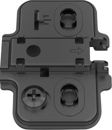 Монтажная планка H=4 DTC STYLISH Anyway Snap-on 3D с предустановленными шурупами  (82T4PTQ)  черная  (A08) 