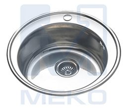 Мойка врезная d510*0, 6-180, 3. 5" полиров. +сифон К