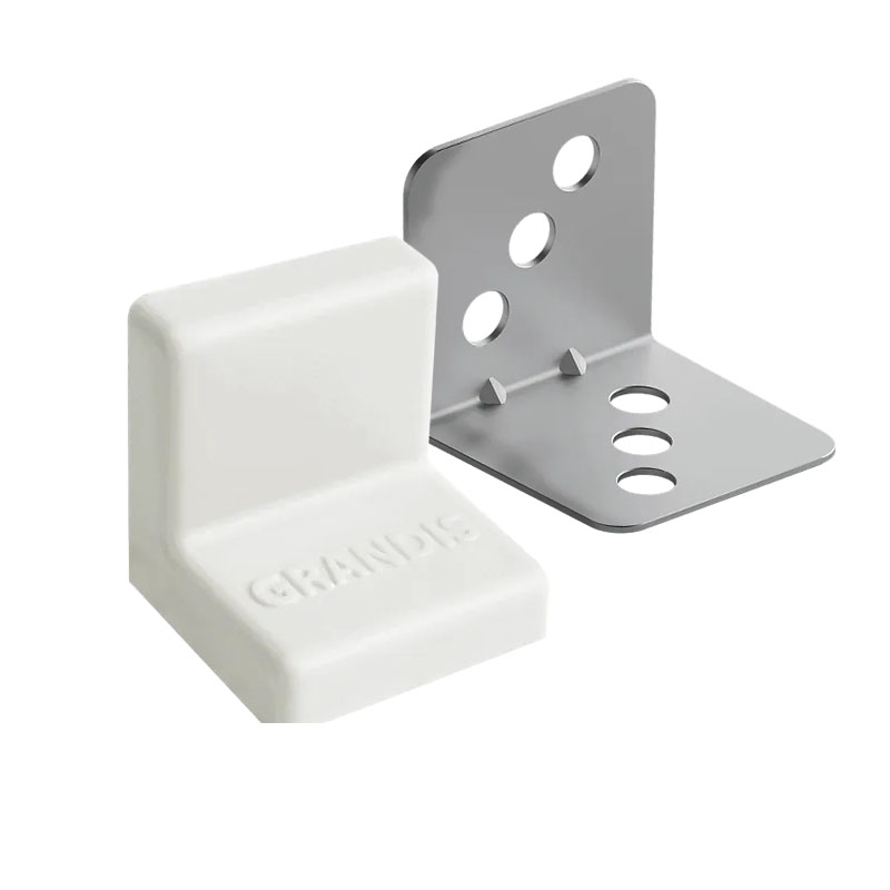 Уголок крепежный металл. с пластиковой крышкой GRANDIS (25х25х25) белый Уголок крепежный металл. с пластиковой крышкой GRANDIS (25х25х25) белый