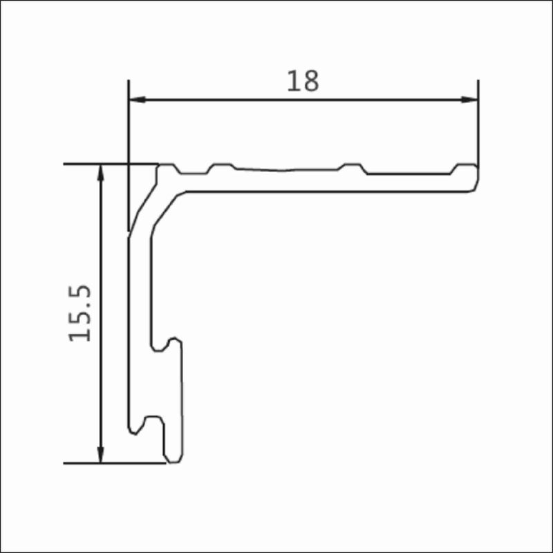 Нижний ходовой профиль DTC TRACK-PRO CF L=6м  (CFDGВ) 