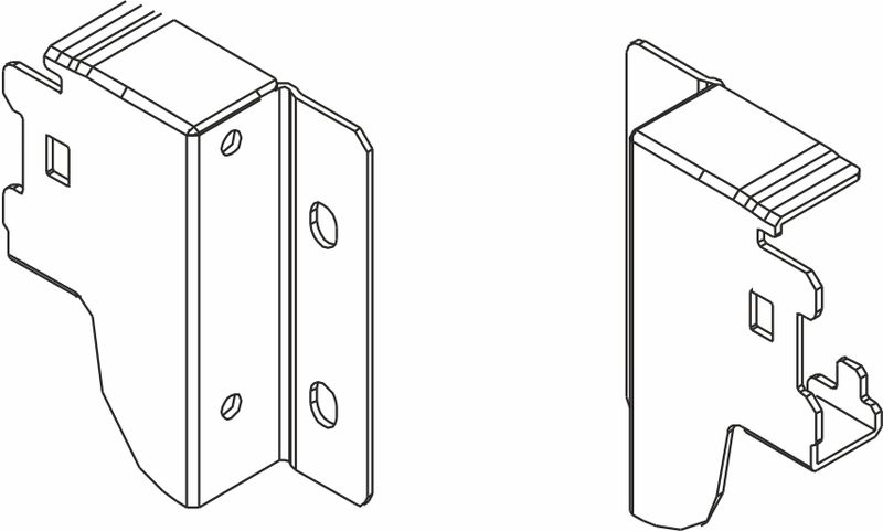 Крепление задней стенки h 69, 5 DTC Dragon Box серый  (M00031, Е18) 