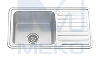 Мойка врезная 760*420*0, 6-160, 3. 5"  матовая+сифон К