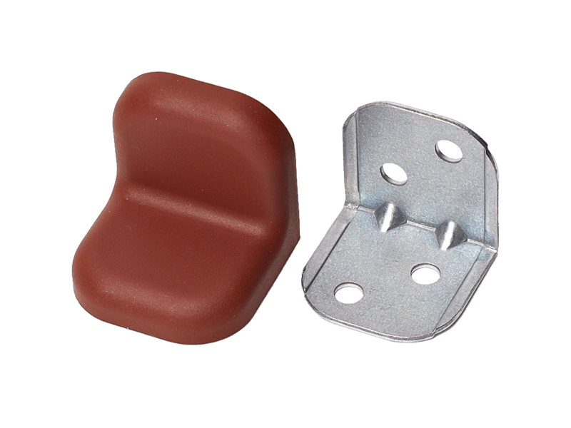 Уголок крепежный металл.с пластиковой крышкой(24х24х25)вишня №8 Уголок крепежный металл.с пластиковой крышкой(24х24х25)вишня №8