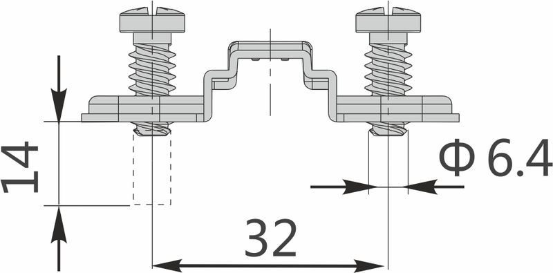 Монтажная планка H=4 DTC PIVOT-PRO Click-On с евровинтами  (89H42AQ) 