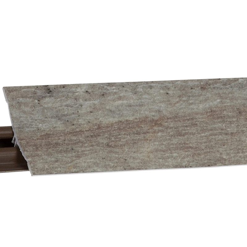 Плинтус LB231 Оникс серебристый  (424Т057М)  6135  (фурнитура 605)  Korner 3м
