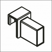 Крепление для рейлинга на боковину DTC MagicPro/HD белый  (HT10072,  H03) 