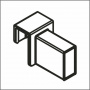 Крепление для рейлинга на боковину DTC MagicPro/HD белый  (HT10072,  H03) 