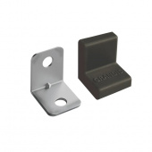 Уголок крепежный металл. с пластиковой крышкой GRANDIS (20х20х16) черный