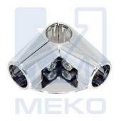 UNO тип  6 соединение угловое с полкодержателVACUUM  хром К