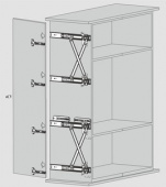 Комплект DTC TRACK-PRO R01 W=500мм двойной H=1400-2000 F=16-30мм 25кг  (R015002H) 