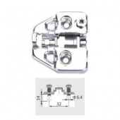 Монтажная планка H=0 DTC PIVOT-PRO Click-On 3D c евровинтами  (89T02TQ) 