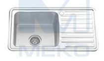 Мойка врезная 760*420*0, 6-160, 3. 5"  матовая+сифон К