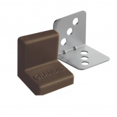 Уголок крепежный металл. с пластиковой крышкой GRANDIS (25х25х25) венге