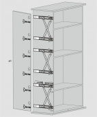 Комплект DTC TRACK-PRO R01 W=600мм тройной H=1600-2700 F=16-30мм 30кг  (R016003H) 