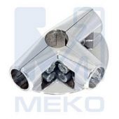 UNO тип  9 соединение т-образный. для 5-ти труб с полкодержател, хром К