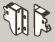 Крепление задней стенки h 84, 5 DTC Dragon Box серый  (M01031, Е18) 