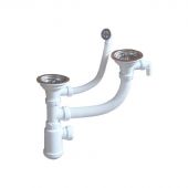 Сифон двойн. GRAND 3 1/2"эконом с круг.перел.и загл(С.Н391-12-01)
