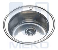 Мойка врезная d510*0, 6-180, 3. 5" полиров. +сифон К