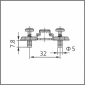 Монтажная планка H=2 DTC PIVOT-PRO Click-On 3Dс дюбелями  5*7, 8  (89T21TQ) 