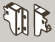 Крепление задней стенки h 84, 5 DTC Dragon Box темно-серый  (M01031, E30) 