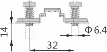 Монтажная планка H=4 DTC PIVOT-PRO Click-On с евровинтами  (89H42AQ) 