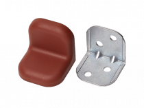 Уголок крепежный металл.с пластиковой крышкой(24х24х25)вишня №8
