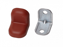 Уголок крепежный металл.с пластиковой крышкой (20х20х16)вишня №8