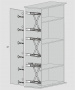 Комплект DTC TRACK-PRO R01 W=500мм тройной H=1600-2700 F=16-30мм 30кг  (R015003H) 