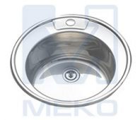 Мойка врезная d490*0, 6-160, 3. 5" полиров. +сифон К